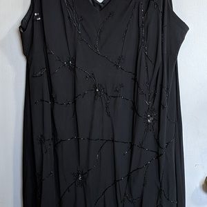 PLUS SIZE black beaded dress